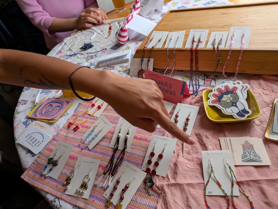 Jewlery and wares at 2026 Sitka Pride Artist Market